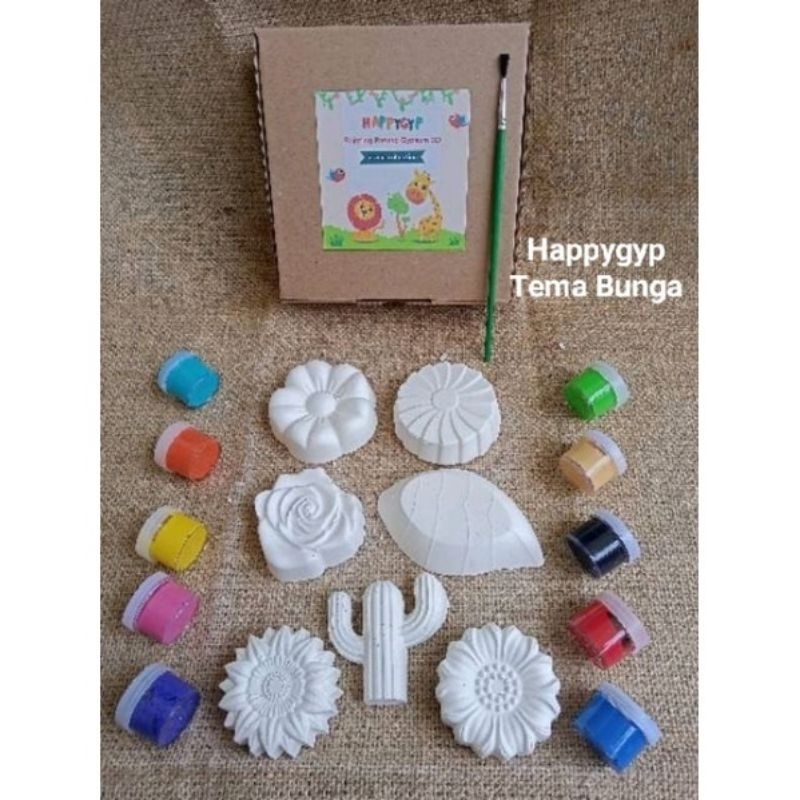 PATUNG GYPSUM EDUKASI ANAK MEWARNAI / MAINAN EDUKASI / PAKET MELUKIS KARAKTER /MELUKIS GYPSUM / PATUNG LUKIS ANAK