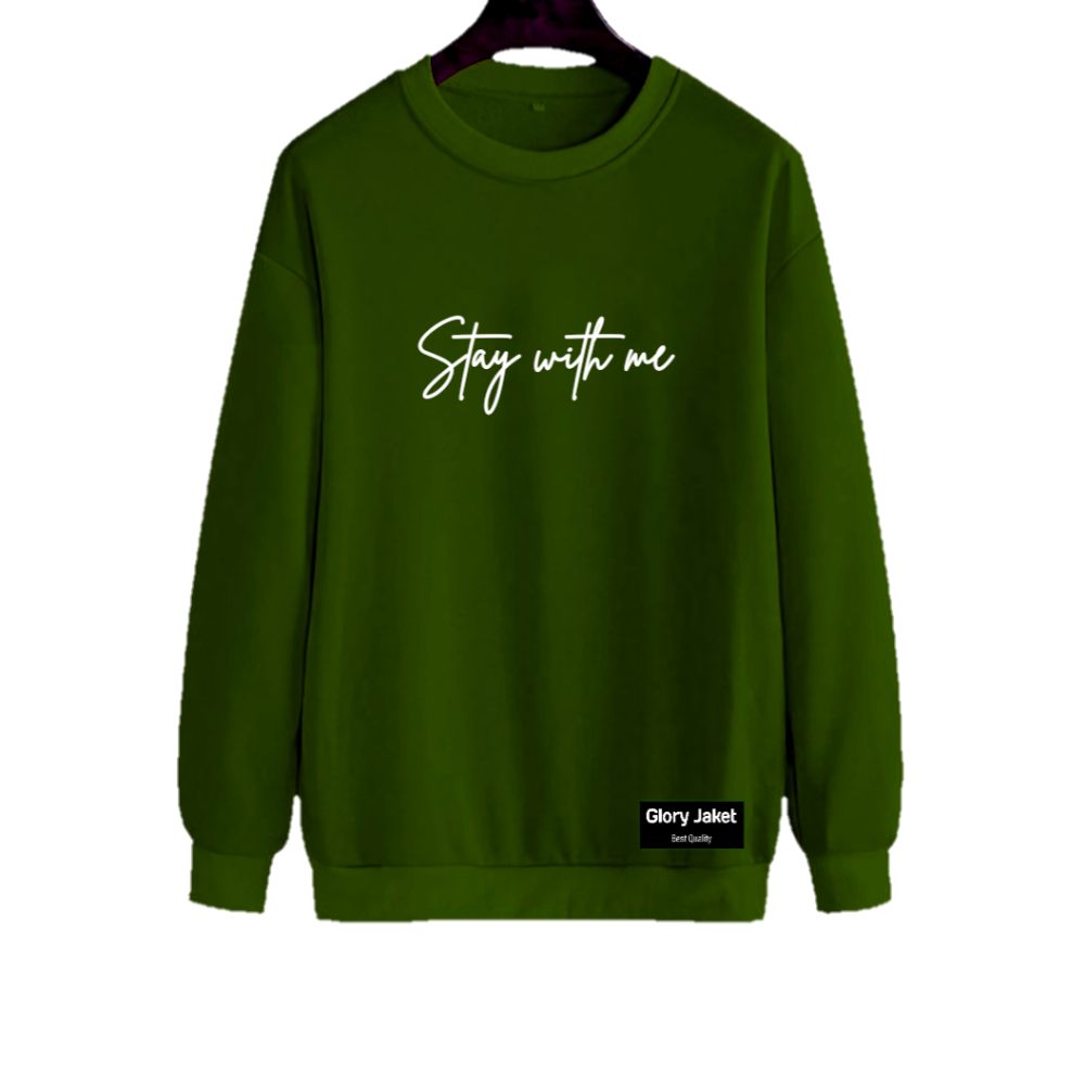 COD Sweater CREWNECK Wanita STAY WITH ME Sablon Dtf