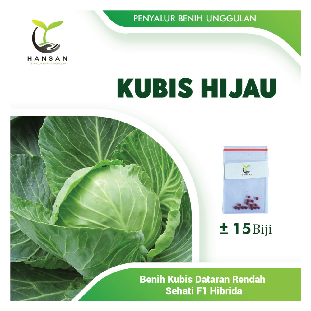 15 Benih Kol Kubis Hijau F1 Sehati Dataran Rendah Cap Panah Merah