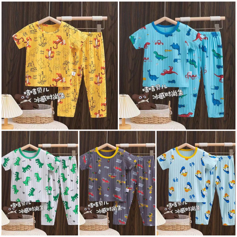 Piyama Anak Impor Ku Bao lengan pendek Boy 9