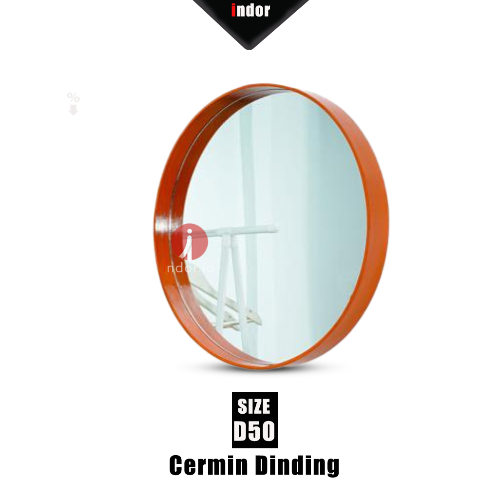 CERMIN BULAT DINDING AESTHETIC BESAR Diameter 50cm