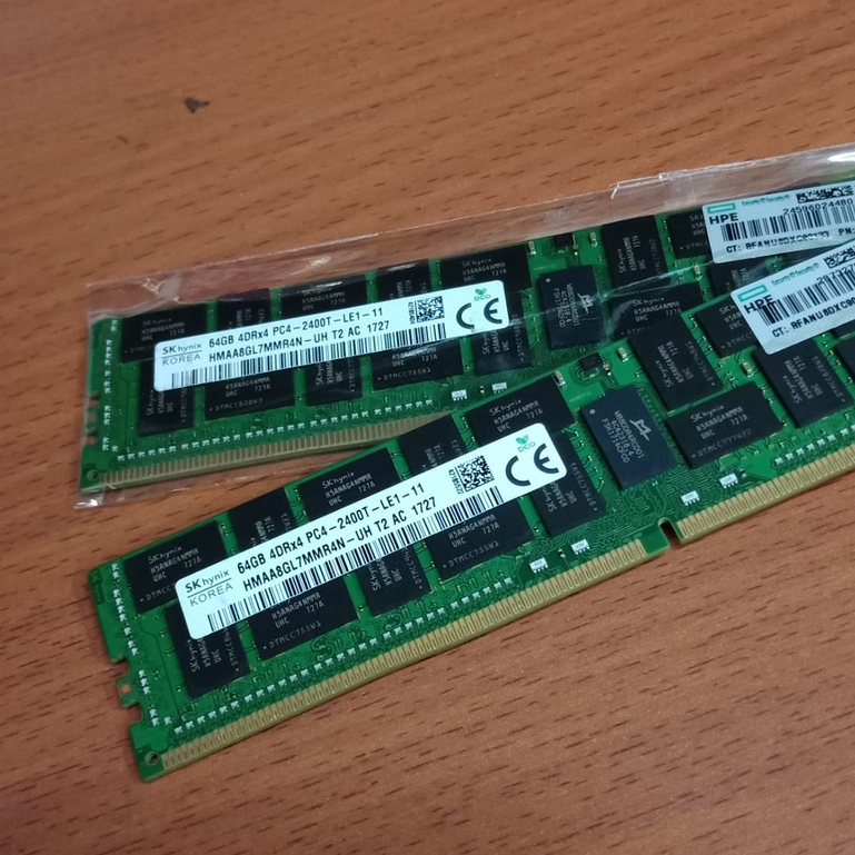 Memory ram server 64Gb 4DRx4 PC4-2400T ECC REG/RDIMM XEON SERVER BERGARANSI LIKE NEW