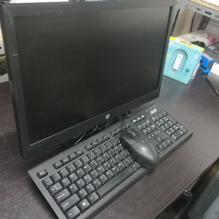 MONITOR LED HP 19&quot;WIDE V194 display + KEYBOARD MOUSE SET murah meriah