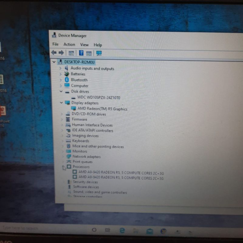 LAPTOP LENOVO IDEAPAD 320 Amd A9-9420 Vga Amd Radeon R5 Graphic