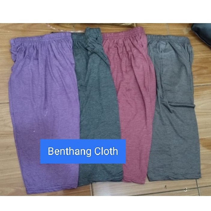 Celamis Celana Wanita - Celana Santai - Celana Tidur Joger Ban Polos 7/8