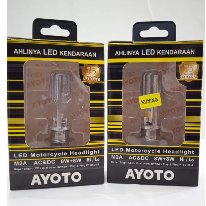 [AYOTO] LAMPU DEPAN (HEADLAMP) H6 LED M2A AC DC MOTOR MATIC / BEBEK / LAKI