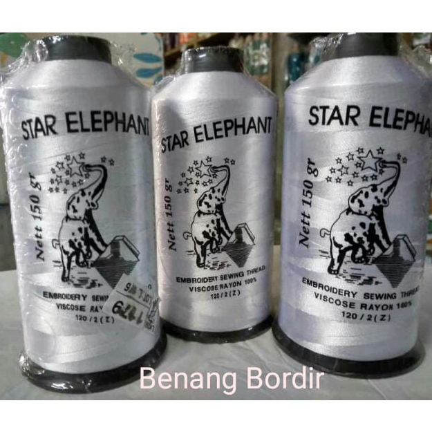 1 PCS Benang Bordir Star Elephant 150 gr Viscose Rayon Embroidery Sewing Thread Termurah