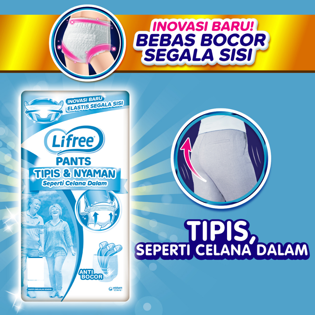 Lifree Popok Dewasa Celana Tipis XXL 15 E-Box