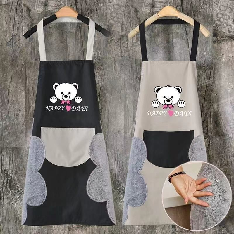 [BAHAN TEBAL] Celemek Masak Anti Air / Apron Waterproof Anti Minyak Bisa Lap Tangan Bahan Oxford