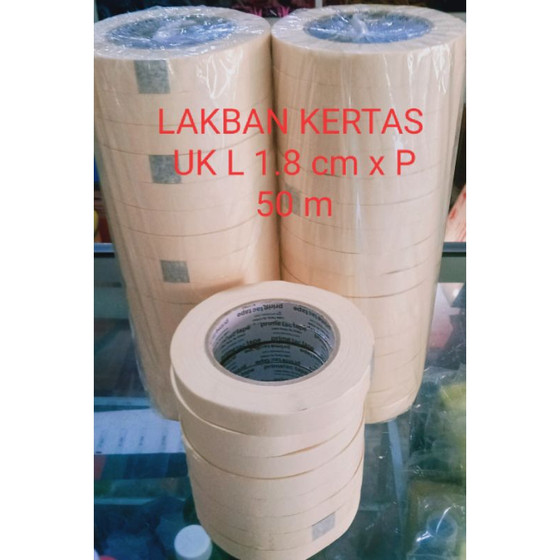 LAKBAN//SOLASI KERTAS UKURAN LEBAR 1.8 CM PANJANG 50 M