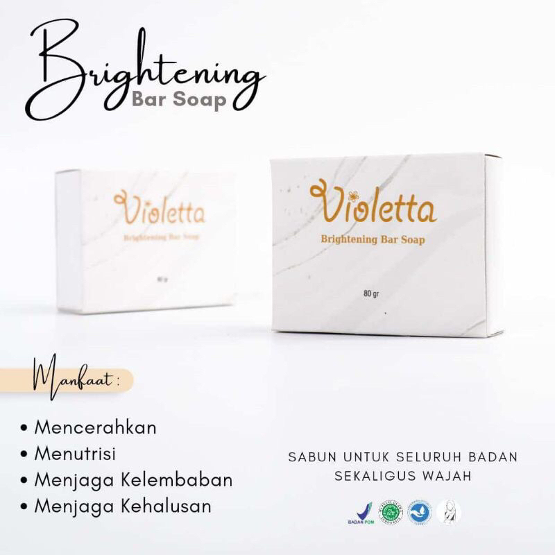 Brightening Soap Bar dr. SorayaDeviSkincare Violetta / Sabun pemutih badan / Sabun batang pembersih 