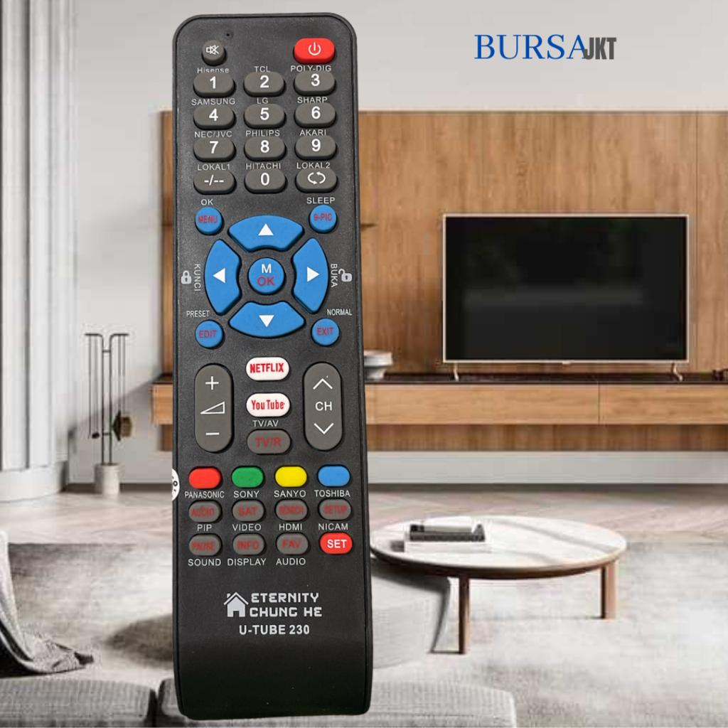 REMOTE ANDROID SMART TV UNIVERSAL COCA POLYTRON HISENSE UTUBE 230