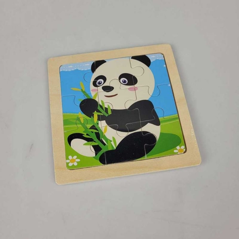 OCDAY Mainan Anak Puzzle Children Wood Toy - Z0564 Panda Hitam Putih Kado Hadiah present Ultah Kayu