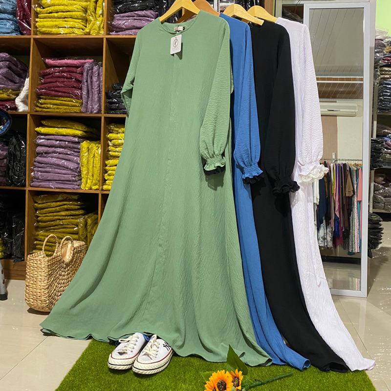 Ghaida Abaya crincle premium