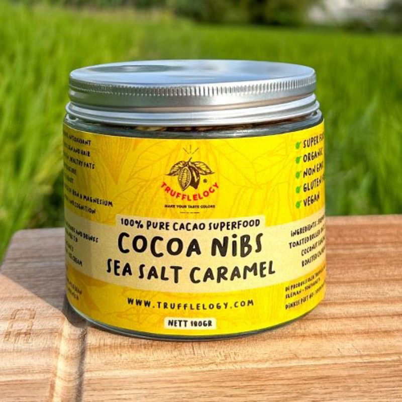 

Cocoa Nibs - Sea Salt Caramel 100% Cacao Superfood - Trufflelogy