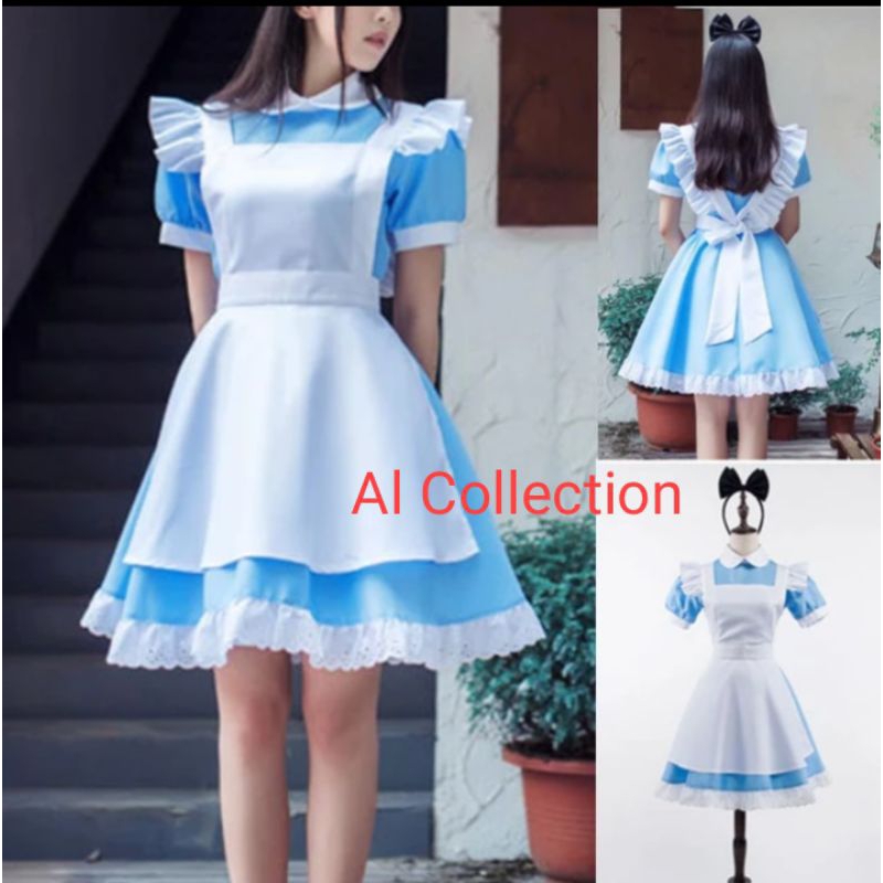 Costume Cosplay Maid Blue Versi Alice &amp; Marry