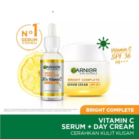 Garnier Bright Complete Perfect Day Serum 30mL + Day Cream 50mL