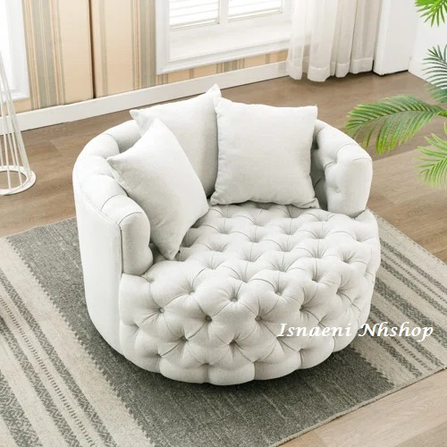 Modern Chesterfield Kursi Sofa Bundar /Sofa Ruang Tamu Santai/Sofa Kamar Keluarga/Sofa Studio-BERGAR