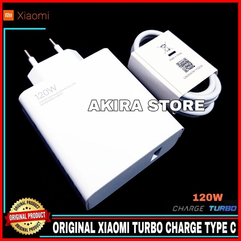 Charger Casan Xiaomi TURBO CHARGE ORIGINAL 100% 120 Watt Type C