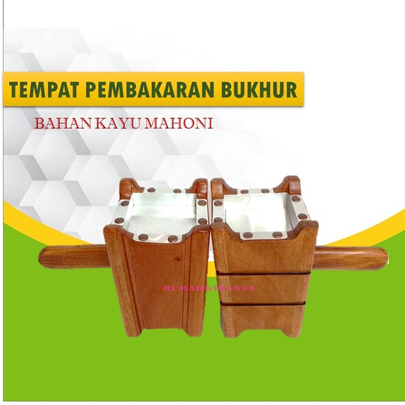 Tempat Bakar Bukhur | Bakar Dupa mabkharah | Bahan Kayu Mahoni Kualitas Bagus Berat dan Kuat