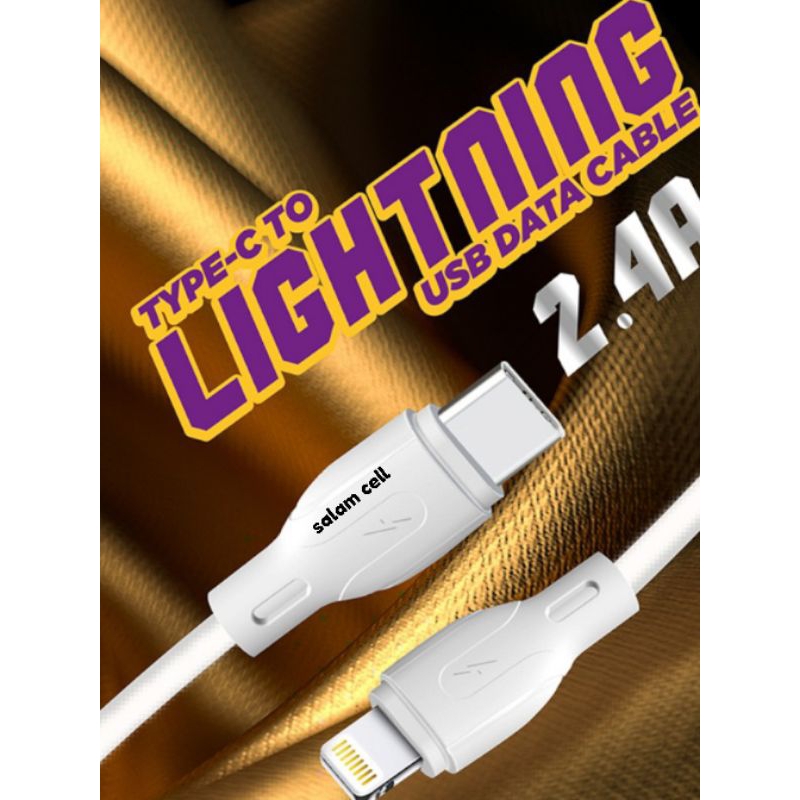 Kabel Data Type-C to iPhone V-Gen VCG-09 2.4A TYPE-C to Lightning Original Vgen Garansi Resmi