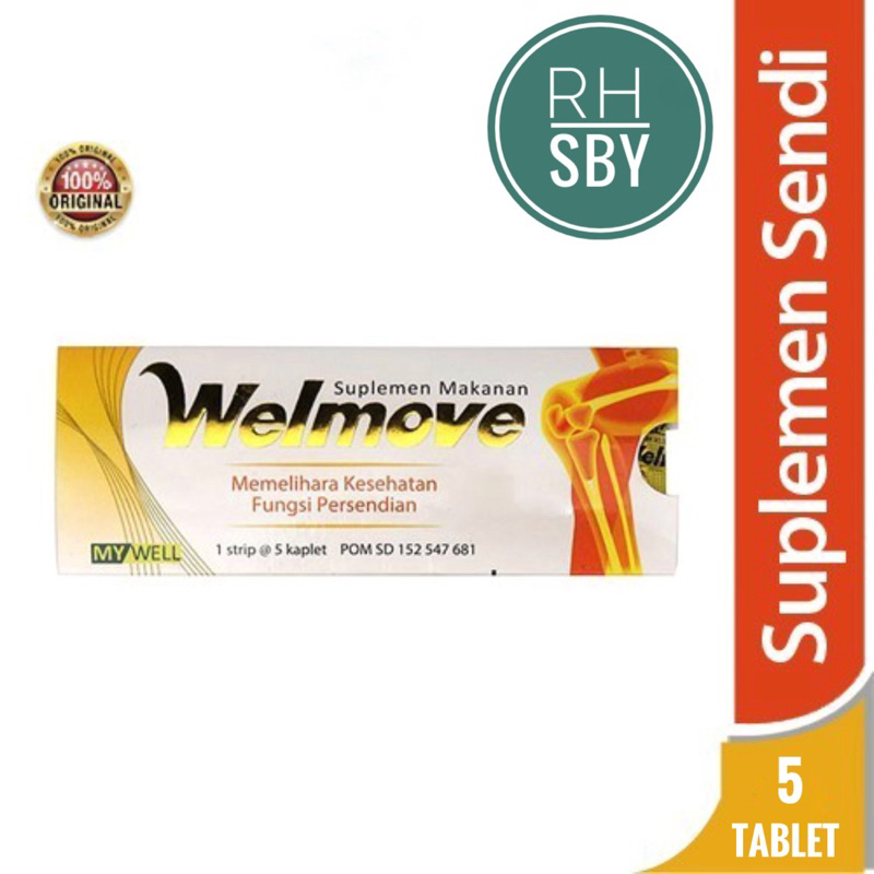 WELMOVE VITAMIN KESEHATAN PERSENDIAN / SENDI SEHAT / ISI 5 KAPLET / WELMOVE TERMURAH