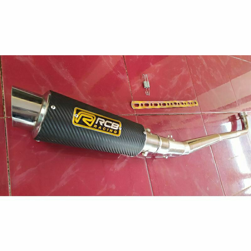 knalpot Rcb karbon racing all bebek Supra, Revo, Karisma, Blade, Kirana, Astrea, Prima, Jupiter Z,Sm
