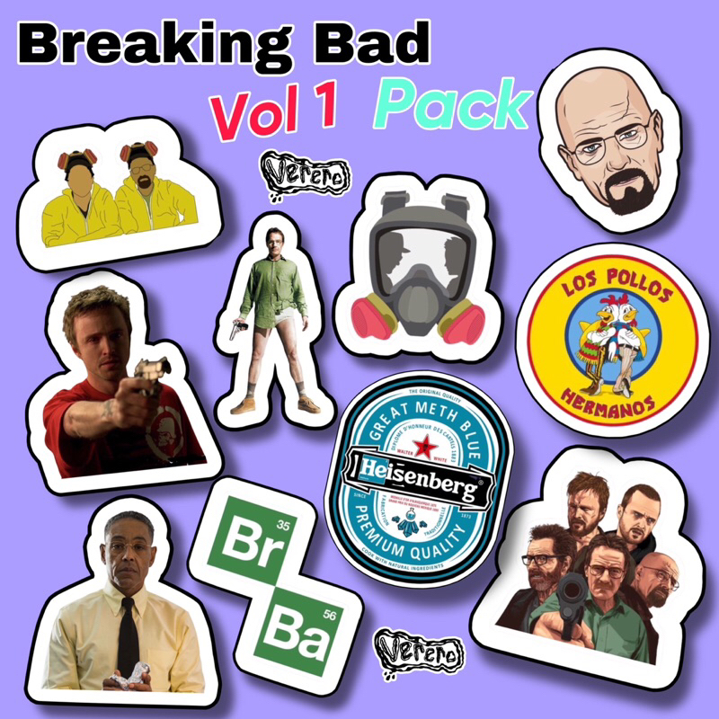 

Sticker Breaking Bad pack 10 pcs vinyl waterproof