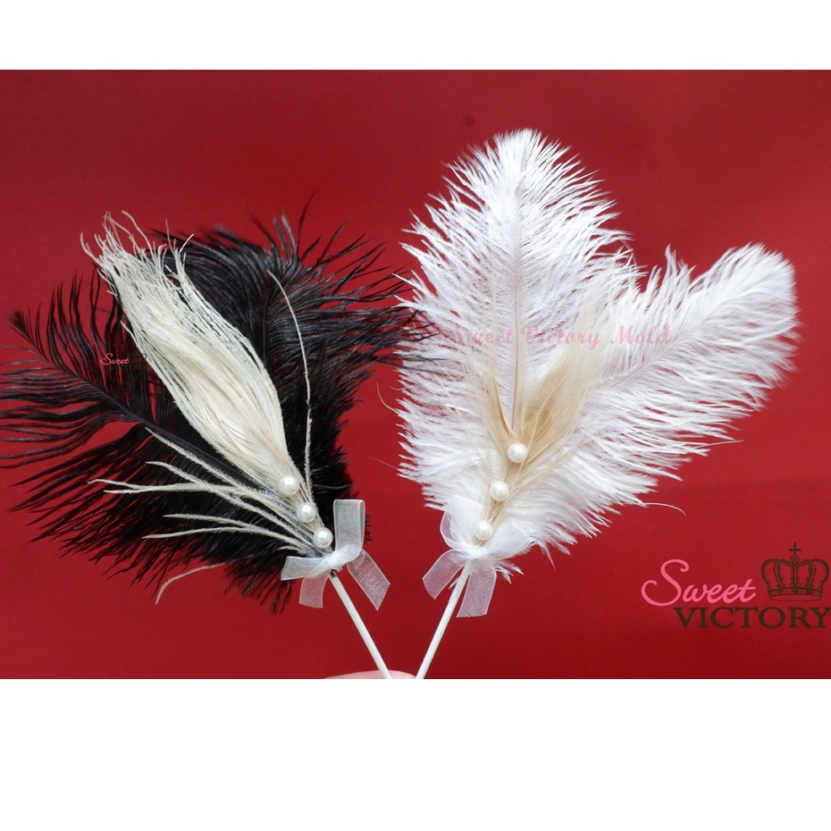 Cake Topper sayap Hiasan Kue Bulu Feather