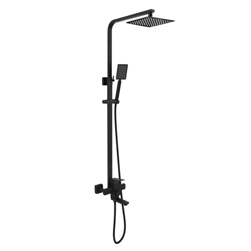 Shower Set Coulomn MUYA Hitam shower Tiang Black Stainless SUS 304