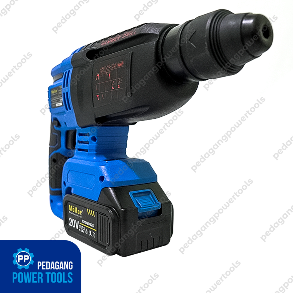 MOLLAR CHD MESIN BOR BOBOK BETON SDS BATERAI 20V CORDLESS HAMMER DRILL