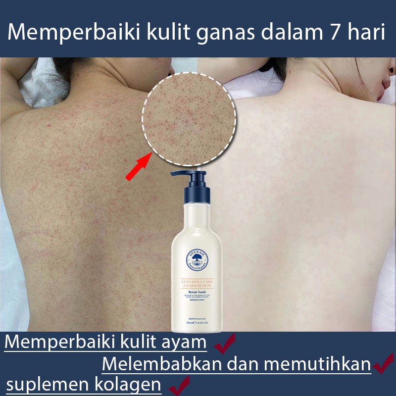 Lotion pemutih Badan Perawatan Badan Pelembab Body Whitening Lotion Pemutih permanen Krim pemutih 300ML Menghilangkan Kulit Kusam Dan Merinding Pemutih perawatan Kulit Halus Dan Nyaman Mencerahkan Warna Kulit Wangi Tahan lama Body Whitening Lotion