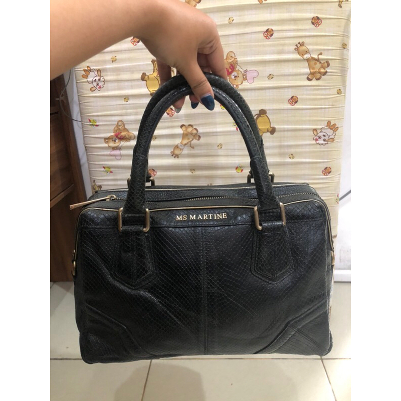 Preloved Tas Ms Martine Kulit Ular