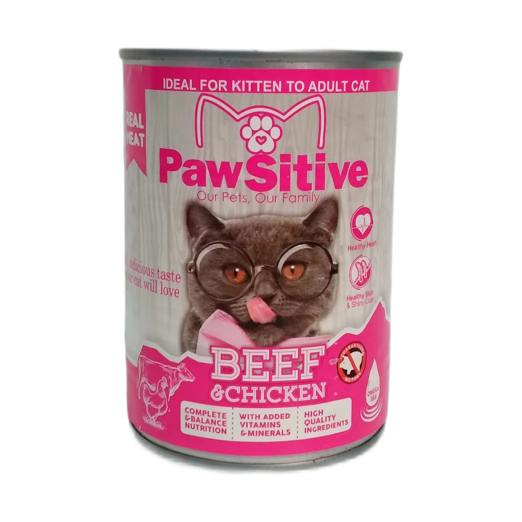 Pawsitive makanan basah kucing can/kaleng 380gr