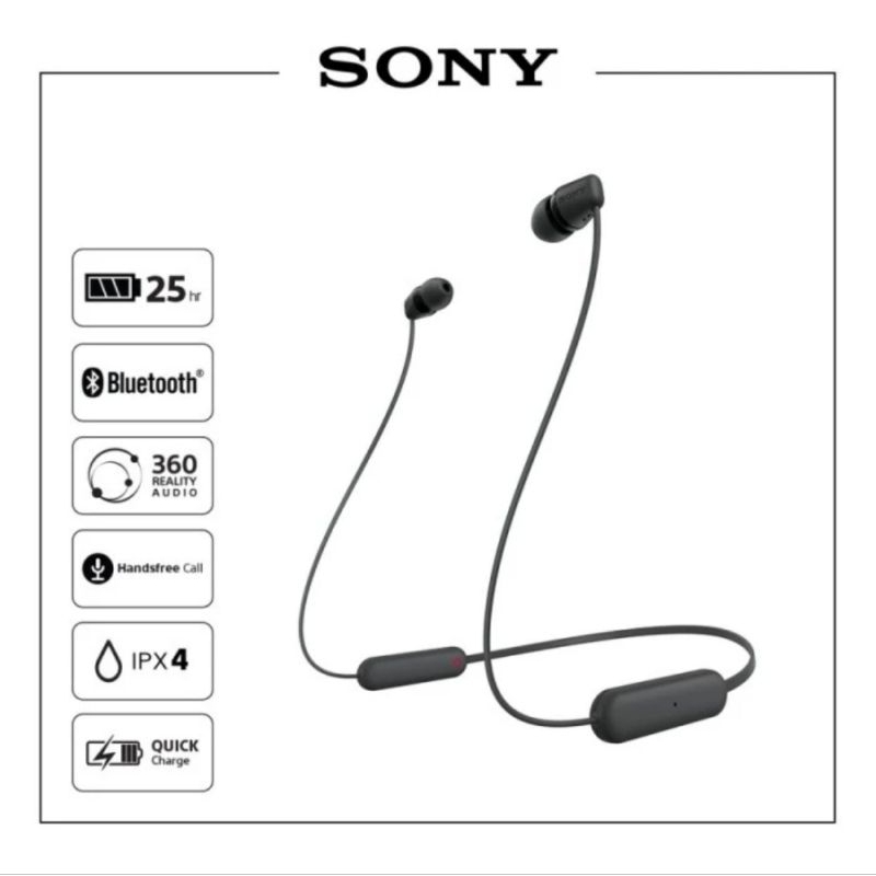 Sony WI-C100 / WI C100 / WIC100 Wireless Sport Earphone Neckband