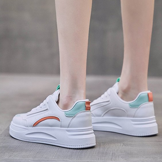 AND / COD / Sepatu Sneakers Wanita Import Sepatu Putih Wanita Tali Sneakers Jalan Cewek Sepatu Sport Perempuan SPT-23