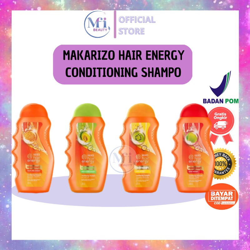 MFI - Makarizo Hair Energy Conditioning Shampoo 330 ml Olive Kiwi Royal Jelly Aloe Melon