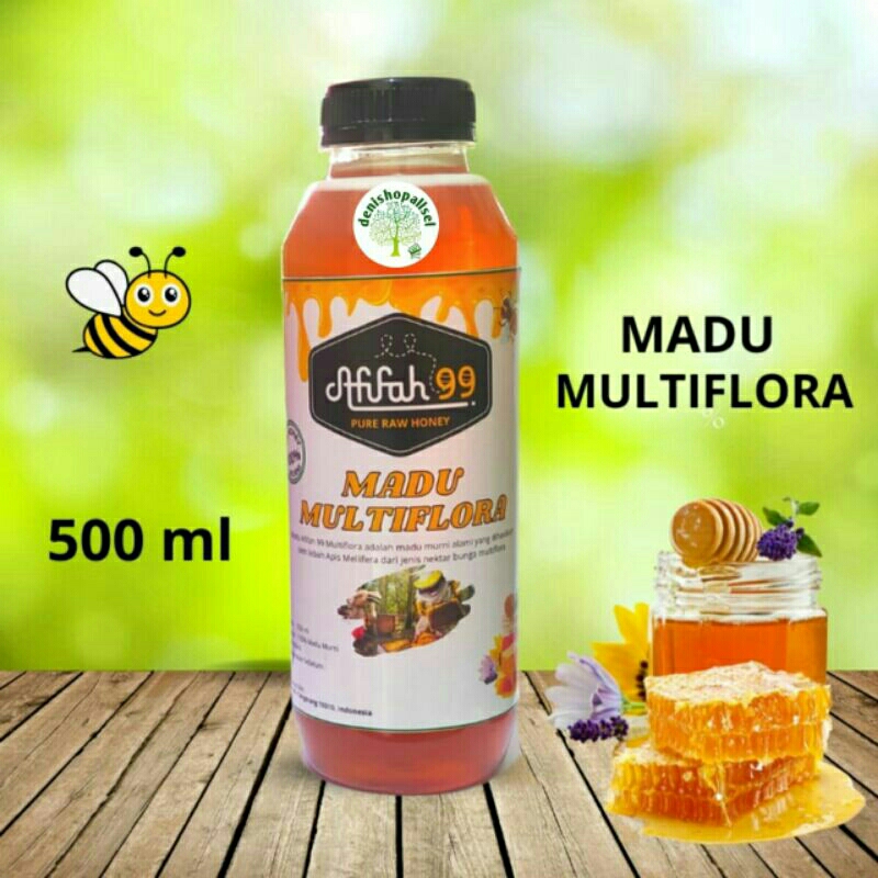 

Madu Afifah 99 Madu Murni Asli Nektar Multiflora 500 ml Grade A 100% Alami Pure Natural Raw Honey