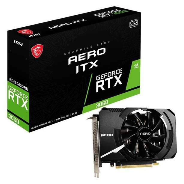 MSI GeForce RTX 3050 AERO ITX 8GB OC GDDR6 128-bit [GPU]