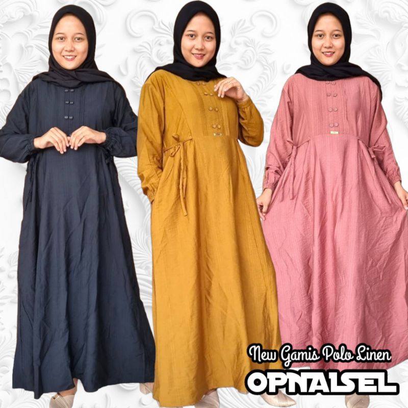 Gamis Polo Linen Opnaisel