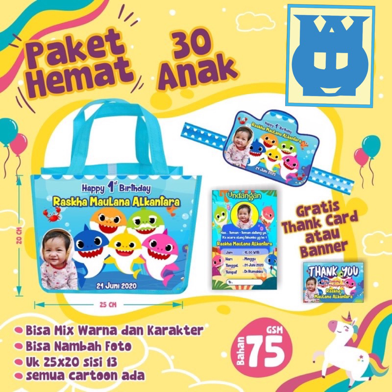 

Paket Ultah 30 Anak / min80 Free Banner / Free Desain / paket ultah terlaris