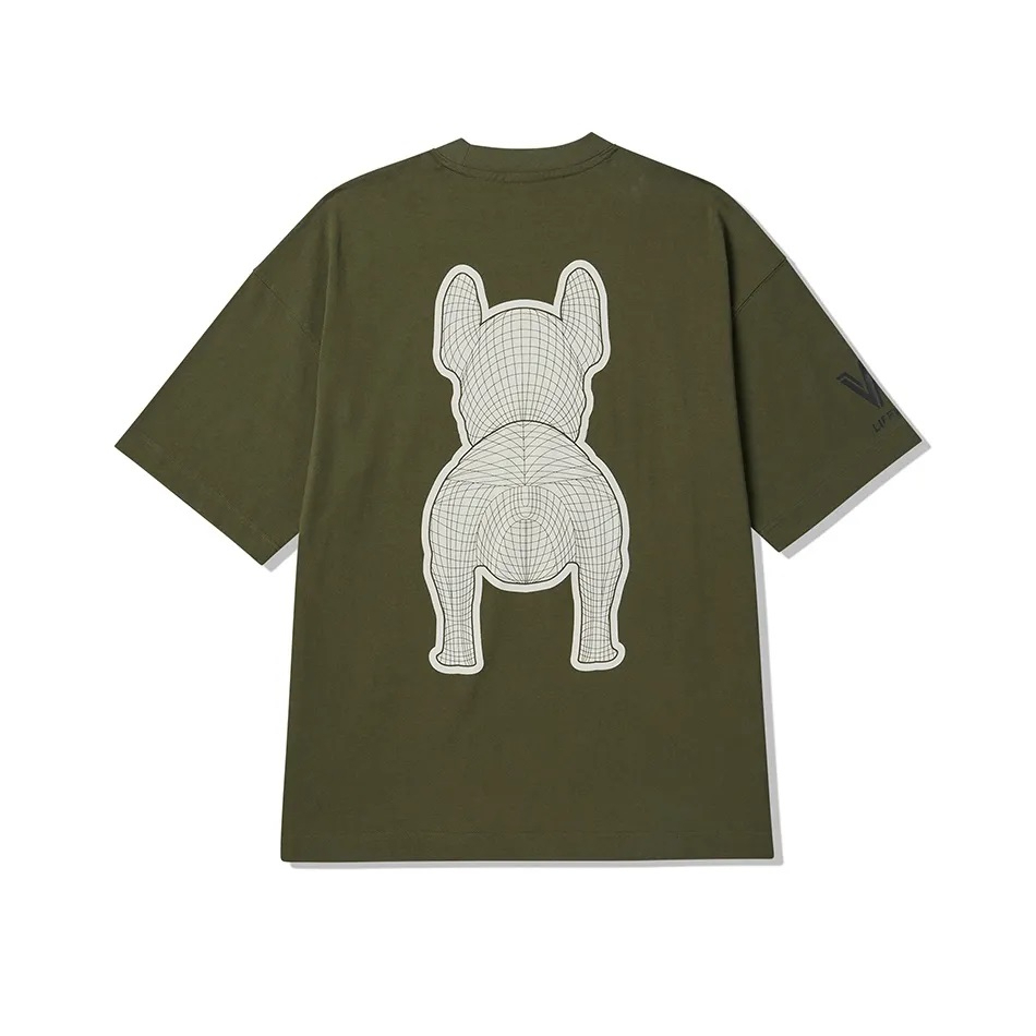 Lifework Silket LA Dog Oversize Tee Khaki 100% Original