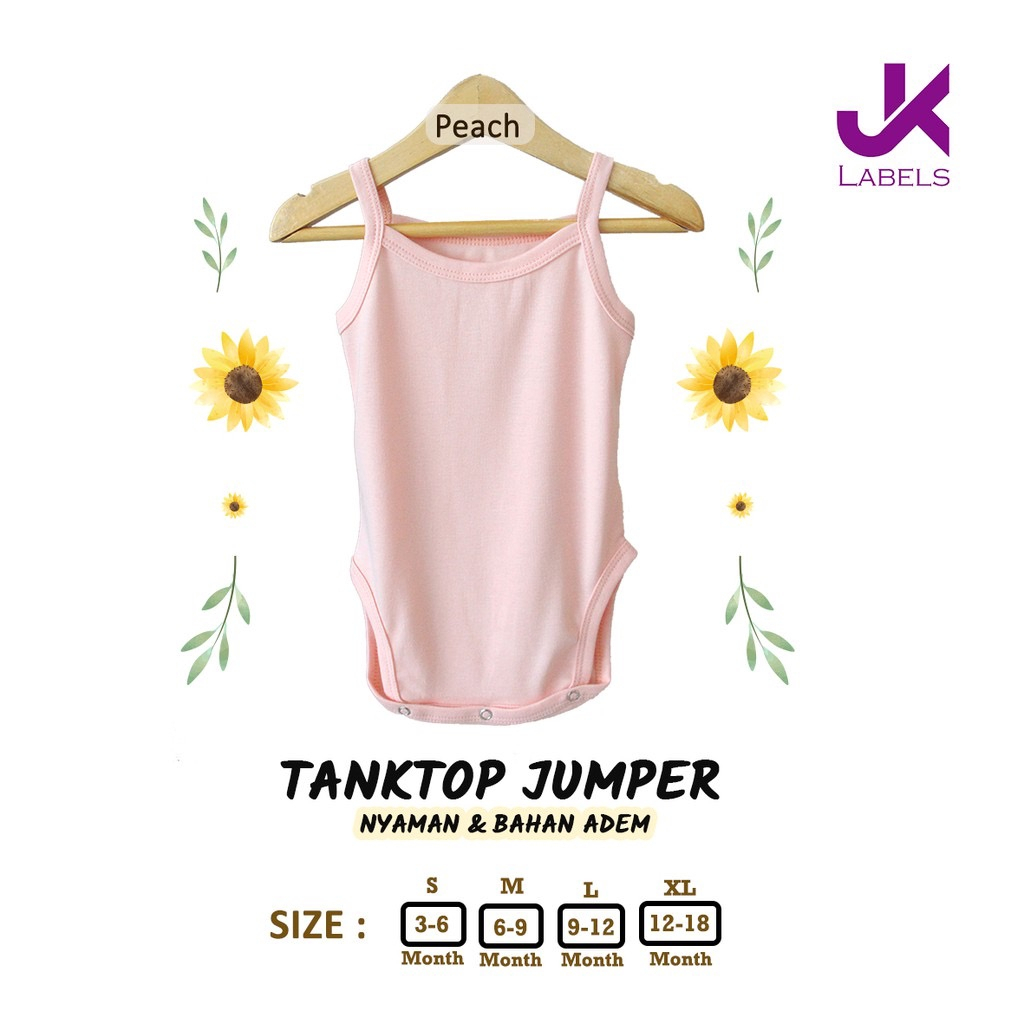 JK LABELS Tanktop Jumper Girl Warna 3-18 Bulan/ Tanktop Jumper Warna