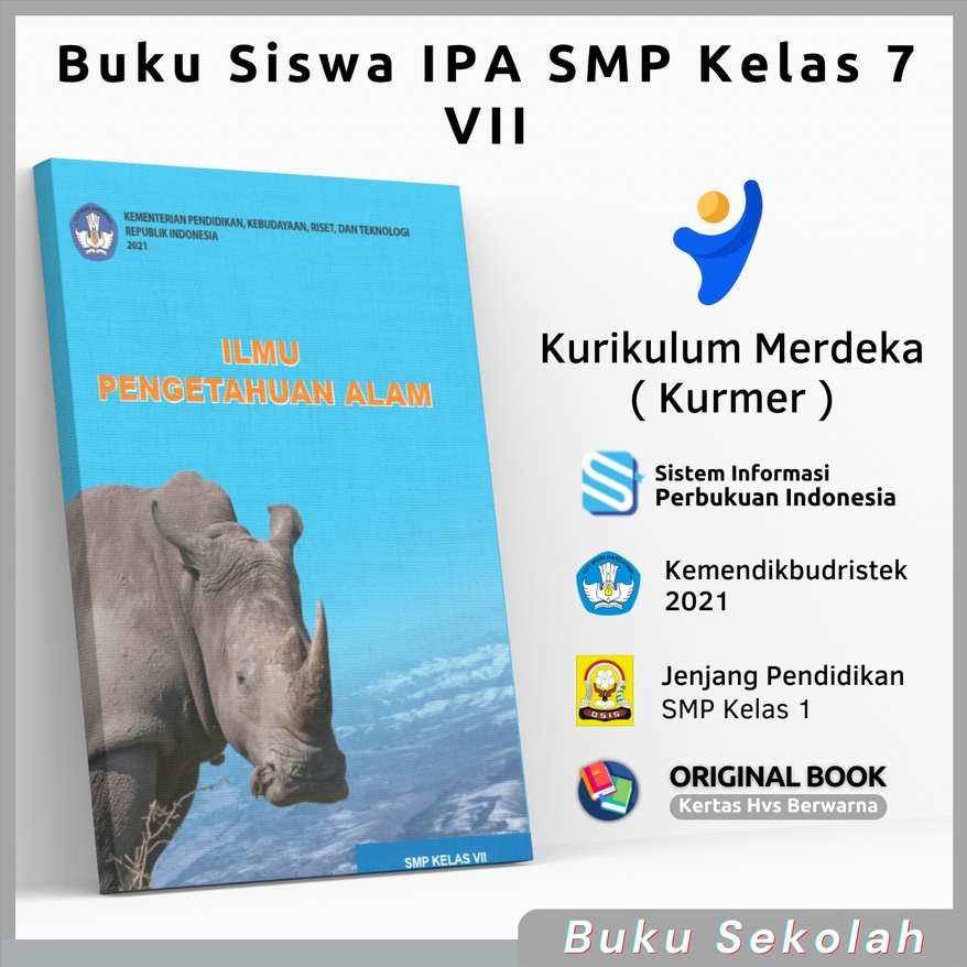 Buku Paket IPA Kelas 7 SMP MTs Kurikulum Merdeka Belajar Kurmer Kumer Untuk Murid Anak Sekolah Pengg