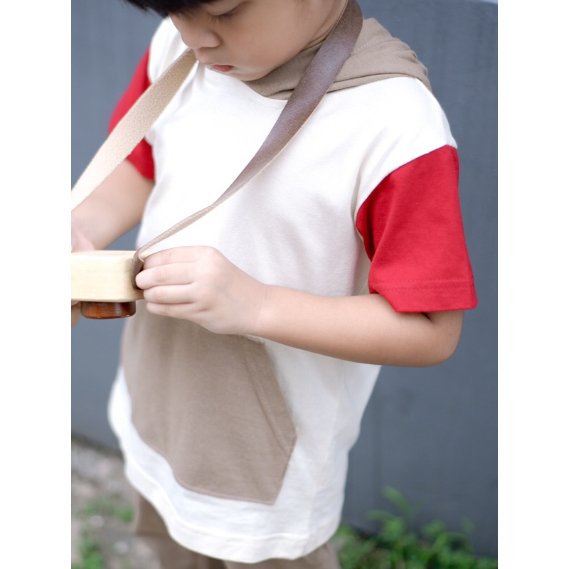 Snoopy Colorblock Hoodie Pocket | Setelan Anak Unisex 1-10 tahun