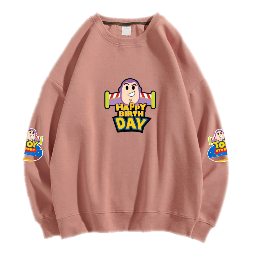 HAPPY BIRTHDAY TOY SWEATER CREWNECK PRIA WANITA Size M-XXL ANAIRA