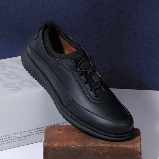 Wave Black - Sepatu Formal Casual Kulit Kerja Tali Hitam Kantor Kuliah Sekolah Pantofel Pria Kasual Oxford Pantopel Original