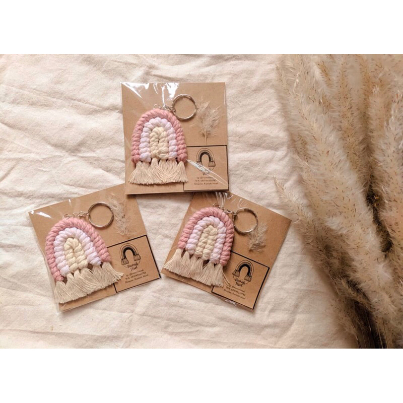 Rainbow  Keychain Mini souvenir macrame