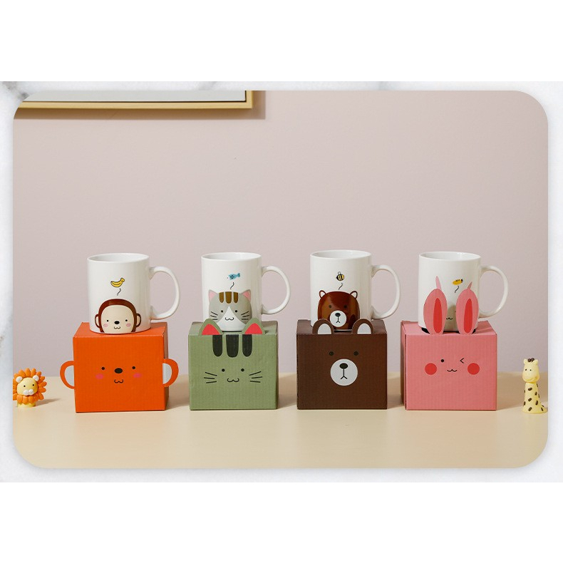 Reject sale !! Mug Animal Ceramic / Gelas Keramik / Kopi Teh / Hampers Souvenir Kado