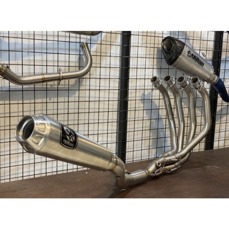 ( ORIGINAL ) KNALPOT VILLAN PRO1 SILVER FULLSYSTEM ZX25R 4CYCLINDER